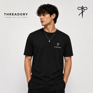 Premium Black Regular Fit T-Shirt for Men | Soft Cotton Casual Wear